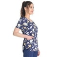 thumbnail image 3 of Scrubstar Women's Magical Menagerie V-Neck Print Scrub Top, Sizes XS-3XL, 3 of 5