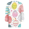 thumbnail image 6 of Women Easter&nbsp;shirt Bunny Eggs Printed Crew Neck T Shirt 3/4 Sleeve Casual Holiday Outfits Tunic Tops Trendy Loose Fit Tops, #01 Sky Blue, XL, 6 of 7
