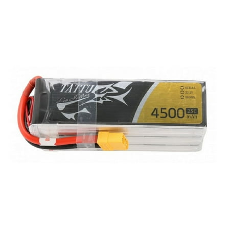 UPC: 0889551000888 | Tattu Lipo Battery 4500mAh 6S1P 22.2V 25C Pack with XT60 Plug for RC Helicopter Airplane FPV