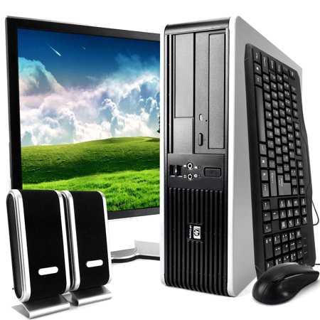 Duo Display - HP Compaq 7900 Desktop Intel Core 2 Duo 3.0GHz 4GB RAM 320GB HDD DVD-ROM Windows 10 Professional 19'' Display Keyboard Mouse Speaker WiFi