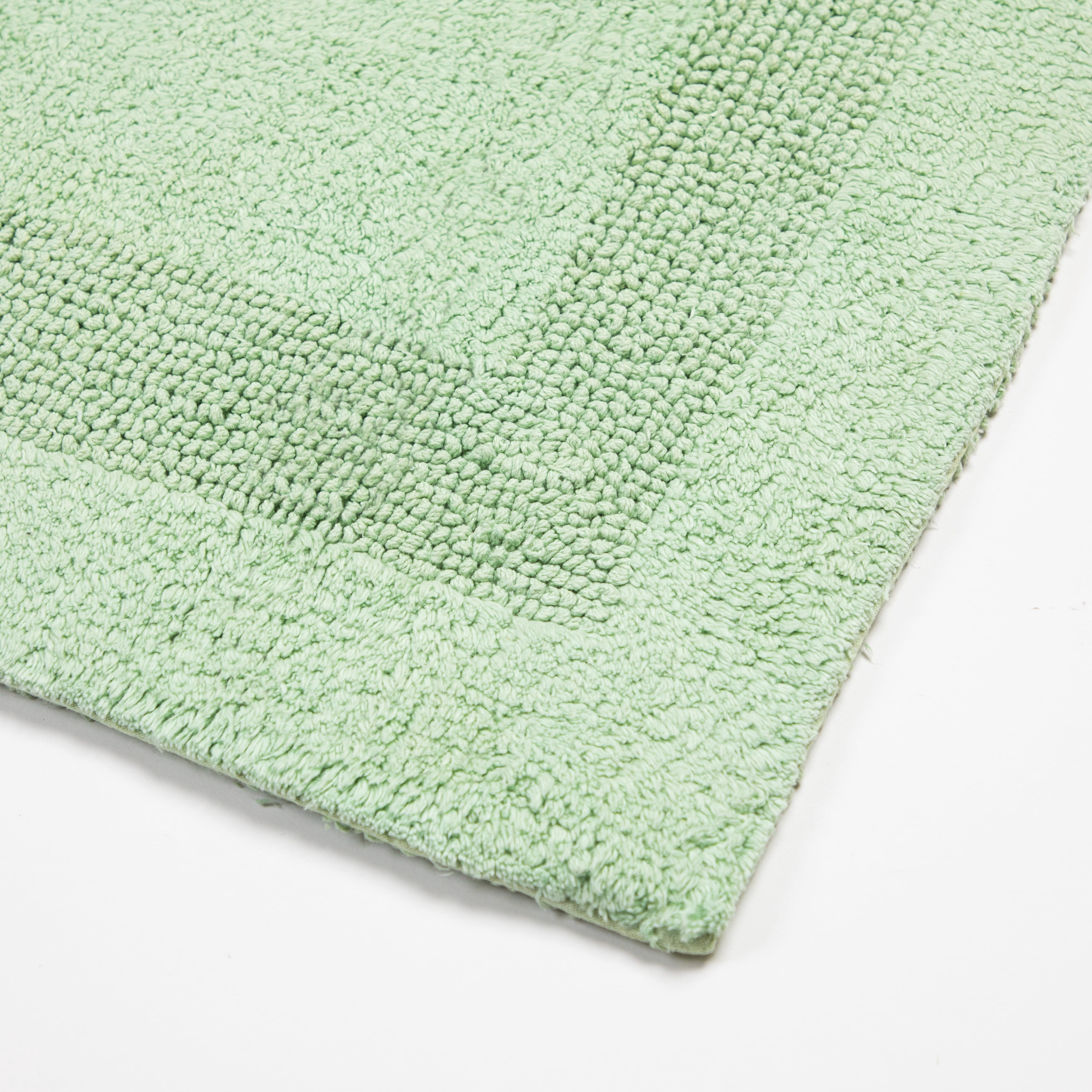 Arkwright Provence Long Bathroom Rug, 20x60 in., Premium Cotton, Light Green