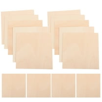 WASHWEPE Unfinished Basswood Sheets Board Diy Art Beige 20Pcs 3.93X3.93X0.06In
