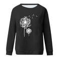 thumbnail image 4 of Zpanxa Women's Boho Chic Printed Blouse Top, Long Sleeve Loose Fit Crewneck Pullover Sweatshirt for a Casual and Relaxed Style Black B XXL, 4 of 5