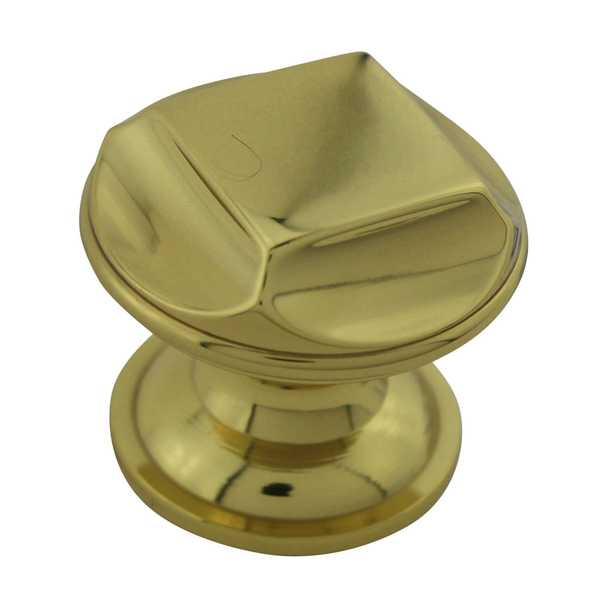 6 Kitchen Cabinet Knob Bright Cast Brass 1" Dia X 7/8" Proj |Renovator's Supply
