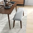 thumbnail image 3 of Abel Modern Solid Wood Walnut Kitchen & Dining Room 3 Piece Furniture Set, 3 of 7