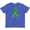 thumbnail image 3 of Inktastic Mental Health Awareness Ribbon with Green Hearts Youth T-Shirt, 3 of 5