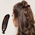 thumbnail image 2 of Fegute Double-Sided Banana Clip Plastic Hair Accessory Elegant Ponytail Hairstyle Tool Daily Commuting or Dating Stable Design Thin Shape Disposables, 2 of 5