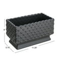 thumbnail image 2 of Creative Co-Op Ceramic Hobnail Planter with Scalloped Edge and Polka Dots, Black, 2 of 7