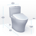 thumbnail image 2 of TOTO® WASHLET®+ Aquia® IV One-Piece Elongated Dual Flush 1.28 and 0.9 GPF Toilet with S7 Contemporary Electric Bidet Seat, Cotton White - MW6464726CEMFGN#01, 2 of 5