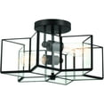 thumbnail image 4 of Vanity Art 2 Light 16.14 Inches Unique Statement Star Semi Flush Mount Lighting | Modern Hanging Ceiling Lights Fixtures for Dining Room Living Room Bed Room Kitchen SYBG2602-BK, 4 of 5