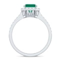 thumbnail image 3 of Rosec Jewels Lab Grown Emerald Engagement Ring for Women (6X8 mm Emerald Cut, AAAA Quality) - Certified Real Emerald Diamond Ring, 18K White Gold, US 6.50, 3 of 9