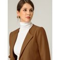 thumbnail image 3 of INSPIRE CHIC Women's Long Sleeves Button Closure Outerwear Mid Length Overcoat, 3 of 7
