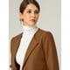 thumbnail image 3 of Abrigo Largo De Invierno De Negocios Minimalista Sin Cuello De Longitud Media Para Mujer Marrón S, 3 of 6