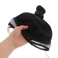 thumbnail image 2 of ColoMX Peluca Hanfu para hombre, postizo de estilo antiguo para Cosplay y disfraces tradicionales chinos, peluca de pelo para hombre con estilos Updo para disfraz Hanfu, 2 of 8