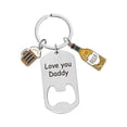 thumbnail image 3 of Llavero de papá,Llavero del Día de Daughter Son Metal, papá llavero de acero inoxidable portátil,Con llavero abridor de botellas multifuncional,Regalos Recuerdo Papá, 3 of 8
