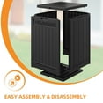 thumbnail image 4 of Uforic 51-Gallon Large Outdoor Resin Package Delivery Storage Box, Waterproof Deck Box for Porch or Curbside, Lockable, Black, 4 of 8