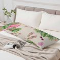 thumbnail image 6 of Summer Flamingo Body Pillow Cover 20 x 54 Inch Decorative Pillow Cover Tropical Plants Botanical Floral Rustic Lumbar Pillowcase Seasonal Rectangle Cushion Case for Couch Sofa Bed Living Room, 6 of 9