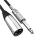thumbnail image 1 of Cable XLR de 3 pines macho a TS macho de 6,35 mm y 1/4" (un cuarto de pulgada) para micrófono, blindado (TS a XLR) 15 m, 1 of 9
