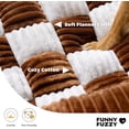 thumbnail image 3 of Pet Couch Covers for Dogs, Dog Couch Cover Bed Plush Pet Mat for Furniture Protector Cream Square Plaid Cozy Washable Sofa Cover for Cats, Medium, Black, 3 of 5