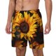 thumbnail image 1 of Balery Vibrant Sunflower Blooms Bañador para hombre, shorts de playa de secado rápido con entrepierna y forro de compresión-XX-Large, 1 of 6