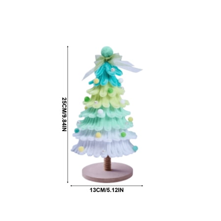 DIY Christmas Tree Kit Christmas Decorations Indoor Outdoor Holiday Home Decor Accents Handmade Tabletop Holiday Tree with Accessories for Home Office Party