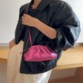thumbnail image 4 of LNGOOR Mini Ruched Bag Hot Pink Metallic PU   Funky  Punk & Bag For Street Wear, 4 of 7