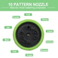 thumbnail image 4 of FUNJEE Garden Hose Spray Nozzle, Thumb Flow Control, On/Off Valve, Quick Connector, High-Pressure Nozzle Sprayer (10 Pattern ABS Spray, Green), 4 of 8