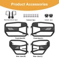 thumbnail image 3 of 48mm Tube Doors Tubular Half Doors with Side View Mirror Compatible with 2018-2024 Jeep Wrangler JL JLU & Gladiator JT 4XE Safari Off Road Summer Trail Adventure-US Flag Style( 4 PCS tube doors), 3 of 13