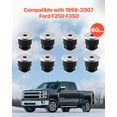 thumbnail image 2 of VEVOR Body Mount Bushing Kit Compatible with 1999-2007 Ford F250 F350 60 PCS Black, 2 of 9