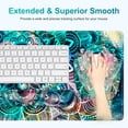 thumbnail image 4 of Large Mouse Pad with Wrist Support 4 in1 Set, XXL Big Game Mousepad + Keyboard Wrist Rest+Mouse Wrist Rest+Coaster Ergonomic Gaming Mat for Home Office Table Computer I Nice Green Mandala, 4 of 15