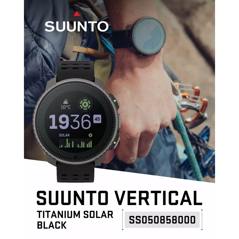 Suunto Vertical Titanium Solar Watch, Black, One Size - Walmart.com