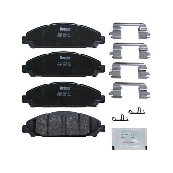 Front Brake Pad Set - Compatible with 2015 - 2023 Ford Mustang 2016 2017 2018 2019 2020 2021 2022