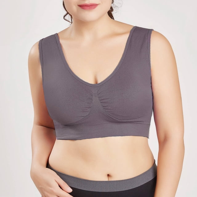 Daisyyozoid Discount Women's Plus Size Sports Bra Color Plus Size Ultra-thin Large Full Cup Tops