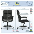 thumbnail image 3 of Serta Hannah Executive Office Chair, Ergonomic Lumbar Support, Firm Seat Cushion, Deep Body Pillows, Charcoal Gray, 3 of 12