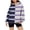 Navy A, variant on Ashirexll Oversized Hoodies for Women, Womens Hoodies, Fashion Matching Color Striped Hoodies Casual Ladies Long Sleeve Hooded Sweatshirts