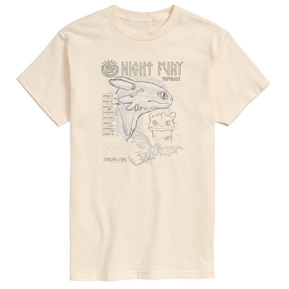 How To Train Your Dragon - Night Fury Research - Men's Short Sleeve Graphic T-Shirt