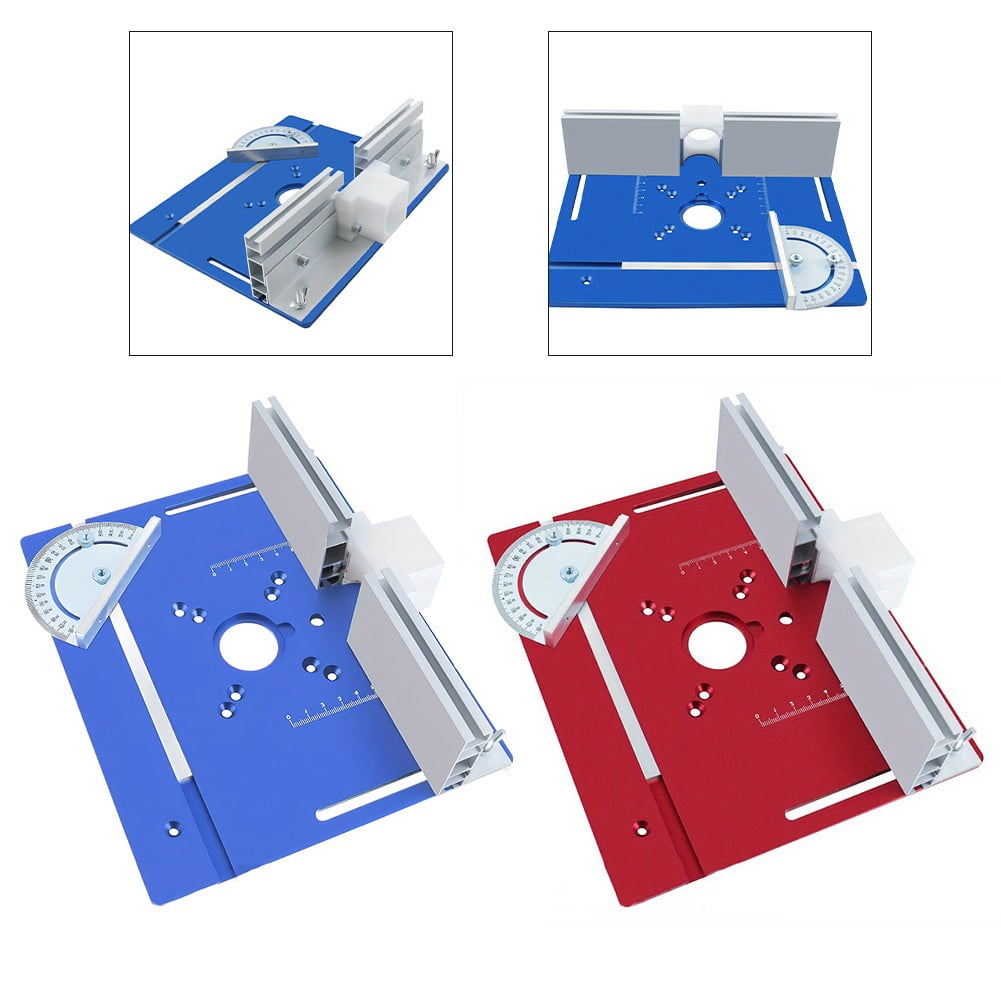 Aluminium Router Table Woodworking Trimmer Electric Wood Milling Flip Plate Red Fangkenuo