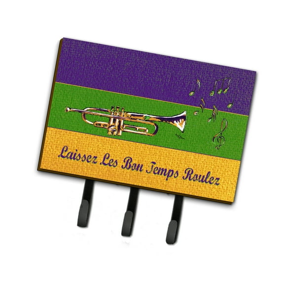 Carolines Treasures 8382TH68 Mardi Gras Leash or Key Holder Triple multicolor