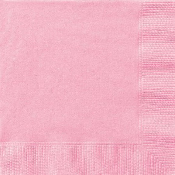 Paper Cocktail Napkins, 5 in, Light Pink, 20ct (Pack of 8)