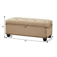 thumbnail image 5 of Convenience Concepts 18" Upholstered Fabric Storage Ottoman Bench in Beige, 5 of 6