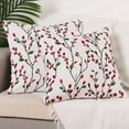 thumbnail image 2 of Unique Bargains Floral Pattern Decoration Throw Pillow Cover 2pcs Red Flower 18" x 18", 2 of 6
