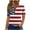 S9-Red, variant on successthop 4th of July Clothes Women Flags Loose Plus Size V Neck T Shirt Button Holiday Shirts Short Sleeve Tops Red