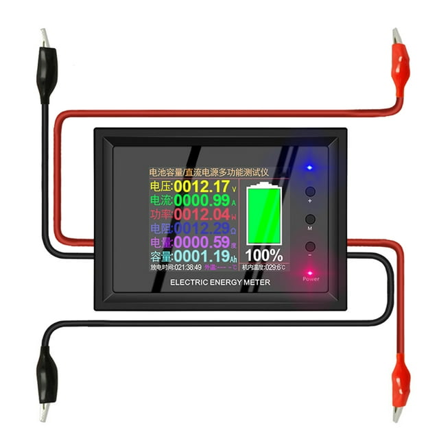 Amdohai 0-380V 0-30A Digital Multimeter 2.4-in Color Screen Electric Energy Meter Voltage/Current/Power/Energy/Capacity Tester Detector Monitor
