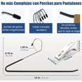 thumbnail image 2 of Perchas para Pantalones, Ganchos Metalicos con Clip, Ganchos para Pantalones Resistent Antideslizantes Duradera Ajustables, Ahorra Espacio-para Faldas Bufandas (Negro), 2 of 4