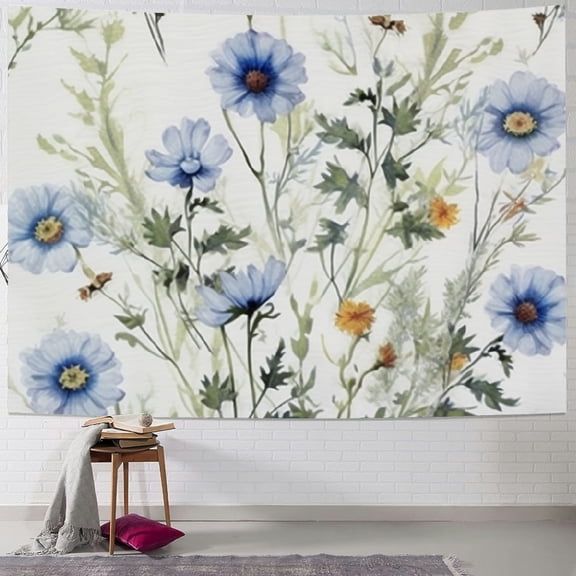 BCIIG Flowers Fine Foliage Lace Tapestry Wall Hanging Home Decor 40x30inch