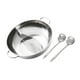 thumbnail image 2 of Shabu Shabu Divisor Olla caliente Olla caliente Utensilios de cocina Olla de sopa de con tapa de vidrio para acampar Viajes Fiesta Cocina con cuchara perfecl ollas calientes divididas, 2 of 8