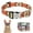Orange, variant on Didog Soft Nylon Personalized Dog Collar with Custom ID Name Tag Adjustable S M L