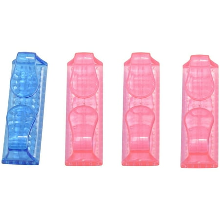 

4 Pieces Handle Nail Brush Nail Hand Scrubbing Cleaning Brush (Multicolor)