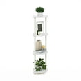 thumbnail image 6 of Furinno Turn-N-Tube 4-Tier Corner Display Rack Multipurpose Shelving Unit, White/White, 6 of 6