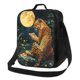 thumbnail image 1 of Disketp Leopard Reading Tarot Cards Bolsa Térmica Estampada para Almuerzo, Lonchera para Hombres y Mujeres Adultos, 1 of 7